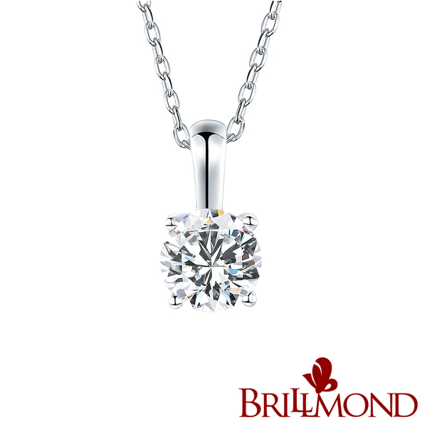 【BRILLMOND JEWELRY】GIA 30分 F/I1 PT950鉑金 典雅四爪鑽墜(F/I1 PT950鉑金台+18K白金鍊)