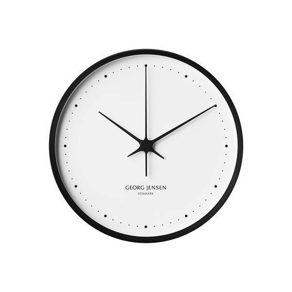 丹麥 Georg Jensen HK Wall Clock 30cm 喬治傑生 漢寧古柏系列 圓型 時鐘 / 壁鐘 - 現代黑