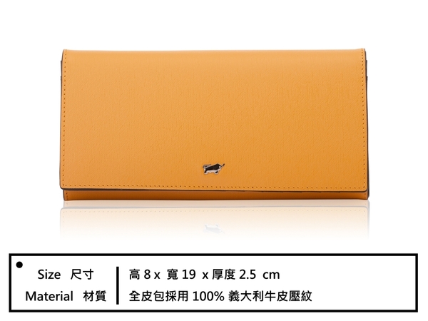 【全新品公司貨】BRAUN BUFFEL  真皮附拉鍊長夾 黃色 【寧寧小舖/台中30年老店】BF641-200-1 product thumbnail 5