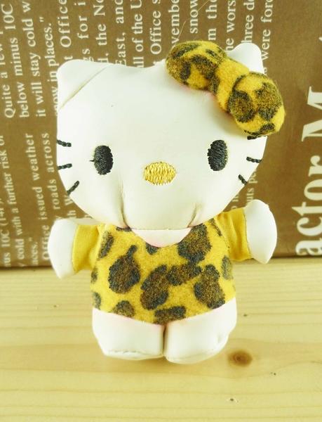 【震撼精品百貨】Hello Kitty 凱蒂貓~HELLO KITTY絨毛吊飾-皮豹紋(S)