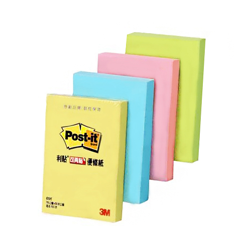 3M 思高牌 Post-it 利貼 NO.656 可再貼便條紙 100張 75x50.8mm