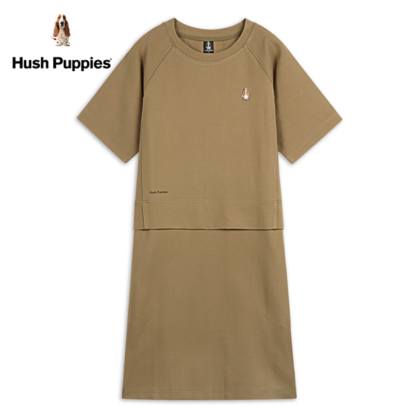 Hush Puppies 洋裝 女裝素雅腰剪裁拉克蘭袖洋裝