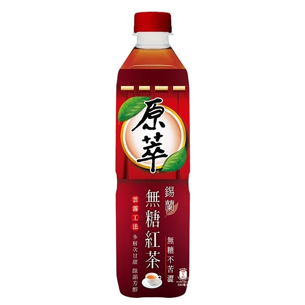 原萃 錫蘭無糖紅茶 580ml【康鄰超市】