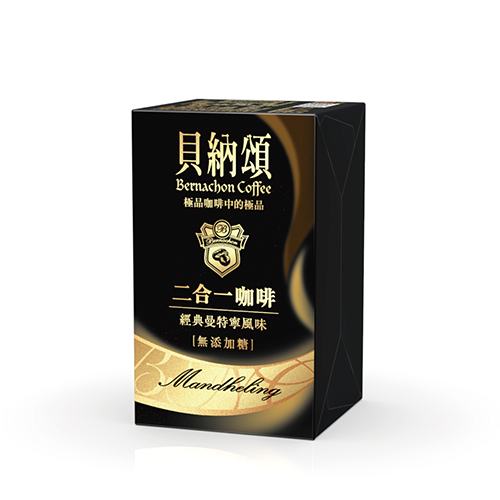 貝納頌2合1咖啡無糖經典曼特寧13g*10入/ 盒【愛買】 product thumbnail 2