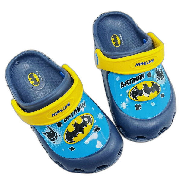 【菲斯質感生活購物】台灣製蝙蝠俠電燈布希鞋 台灣製 男童鞋 涼鞋 拖鞋 MIT 布希鞋 海灘鞋