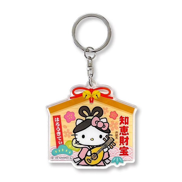 【震撼精品百貨】Hello Kitty 凱蒂貓~日本三麗鷗SANRIO Kitty七福神壓克力鑰匙圈-弁財天*27029