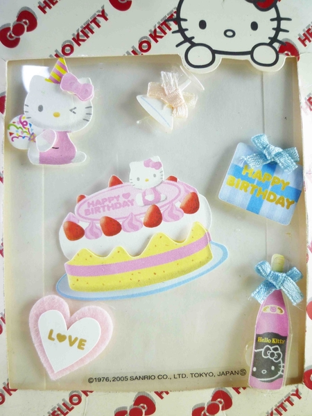 【震撼精品百貨】Hello Kitty 凱蒂貓~KITTY立體鑽貼紙-蛋糕 product thumbnail 3