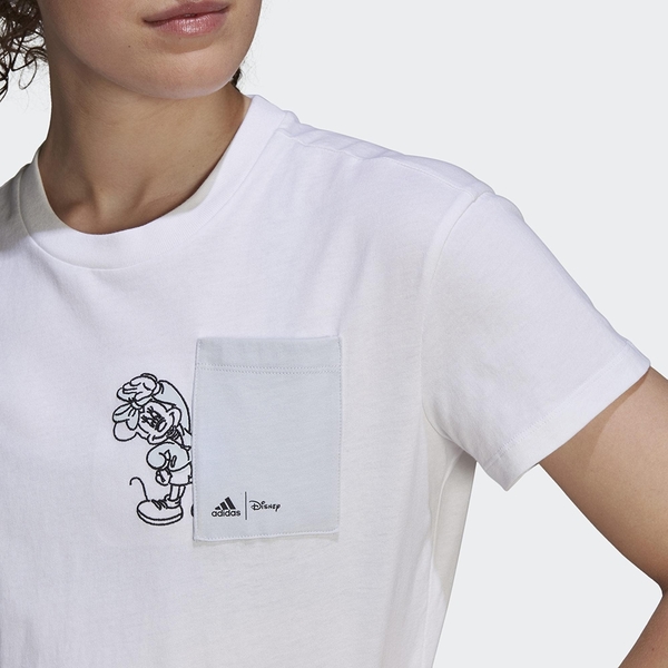 Adidas X Disney 女裝 短袖上衣 米妮 胸前口袋 純棉 白【運動世界】GS0245 product thumbnail 5