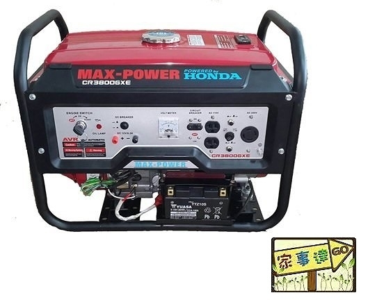 [ 家事達 ] MAX-POWER HONDA 電動引擎發電機 -3800w 特價