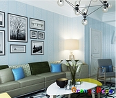 壁貼【橘果設計】簡約直條系列(淡藍)10米長DIY組合壁貼 牆貼 壁貼 室內設計 裝潢