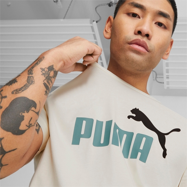 PUMA 基本系列 ESS+2 Col短袖 T恤 米色 休閒衣 品牌服 百搭款 LOGO 58675965【KAORACER】 product thumbnail 3