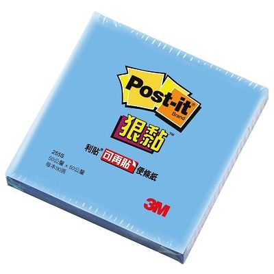 3M Post-it 利貼 狠黏可再貼便條紙-255S藍