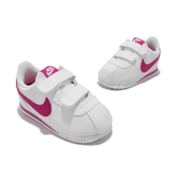 Nike 童鞋 Cortez Basic SL TDV 白 桃紅 小童鞋 幼童 阿甘鞋 【ACS】 904769-109