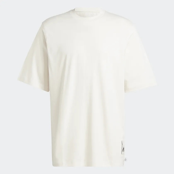 ADIDAS Lounge Tshirt 男白落肩T桖 休閒衣 品牌服 百搭款 KAORACER IC4102