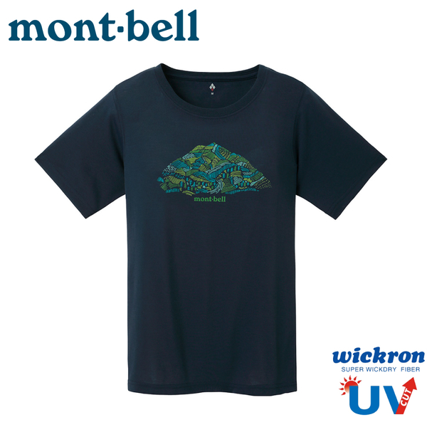 【Mont-Bell 日本 WIC.T SATOYAMA 春野山 短袖排T《海軍藍》】1114538/登山/吸濕排汗/抗UV