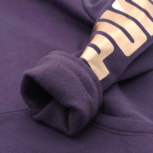 PUMA 童裝 長袖 內刷毛 口袋 帽T 紫色 H3822(58924216)