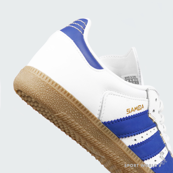 Adidas 男鞋 女鞋 休閒鞋 皮革 麂皮 拼接 SAMBA OG 米藍【運動世界】IF1813 product thumbnail 8