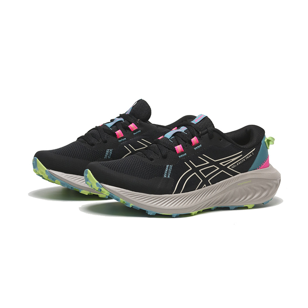 ASICS 慢跑鞋 GEL-EXCITE TRAIL 2 黑 桃紅 越野鞋 女 1012B412001