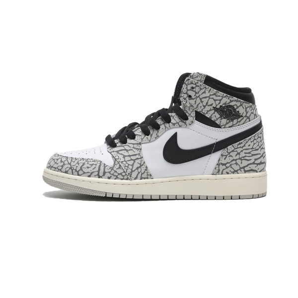 NIKE 休閒鞋 AIR JORDAN 1 RETRO HIGH OG 白黑灰 爆裂紋 大童 女 FD1437-052 product thumbnail 5