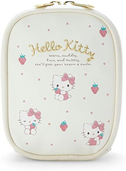 【震撼精品百貨】Hello Kitty 凱蒂貓~日本SANRIO三麗鷗 KITTY皮質直式拉鍊收納包-2024新生活*45825