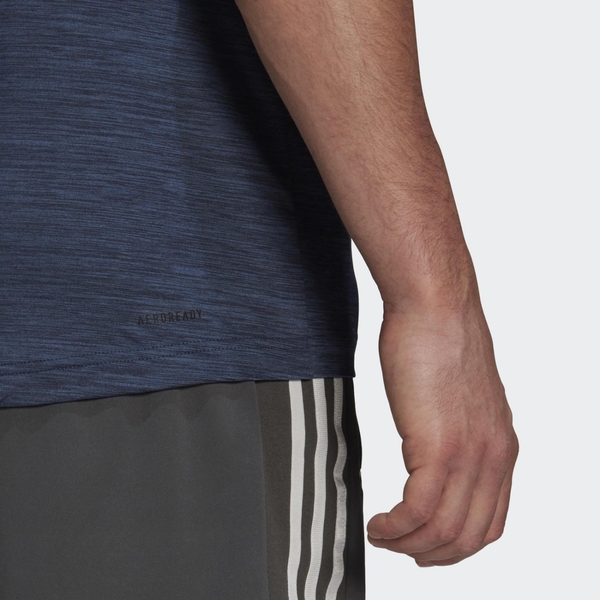 Adidas AEROREADY 男裝 短袖 訓練 吸濕排汗 加長後擺 麻花藍【運動世界】GM2133 product thumbnail 6