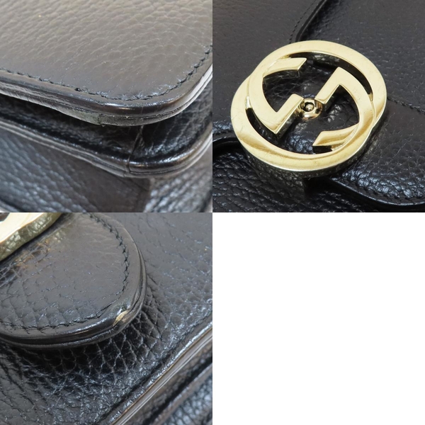 【二手名牌BRAND OFF】GUCCI 古馳 黑色 牛皮 Interlocking G 單肩包 510304 product thumbnail 10