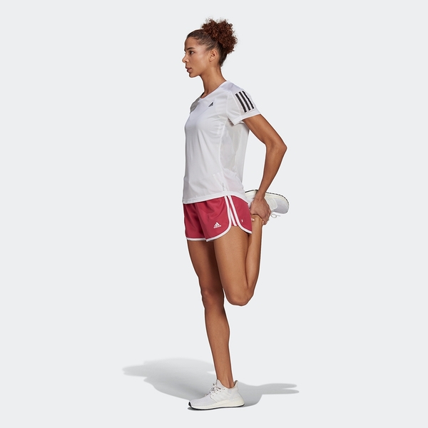 Adidas M20 SHORT 女裝 短褲 慢跑 訓練 透氣 內襯 內裡鑰匙袋 反光 莓果粉【運動世界】GK5263 product thumbnail 4