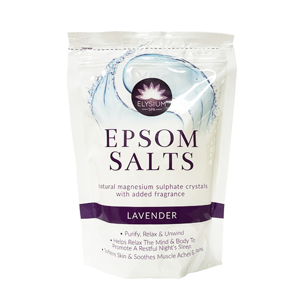 英國進口 Elysium Epsom Salt 泡澡(泡腳)專用 舒緩浴鹽 Lavender 薰衣草款 500g (沐浴鎂鹽)
