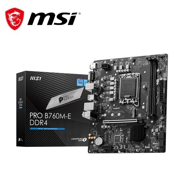 微星 MSI PRO B760M-E DDR4 INTEL主機板