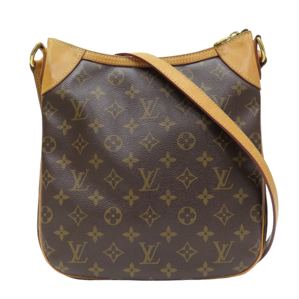 【二手名牌BRAND OFF】LOUIS VUITTON LV 路易威登 棕色 PVC塗層帆布 肩背包 Odeon PM M56390