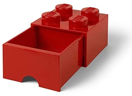 LEGO 樂高 收納箱 抽屜式 磚頭小屋 4 LEGO Brick Drawer 4 (亮紅)