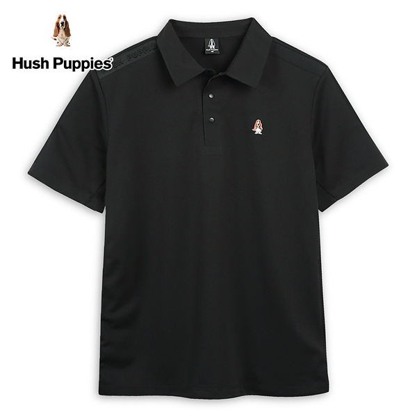 Hush Puppies POLO衫 男裝品牌英文立體鋼模素色機能POLO衫
