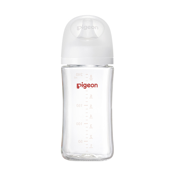 PIGEON 貝親 第三代母乳實感玻璃奶瓶240ml-純淨白【佳兒園婦幼館】