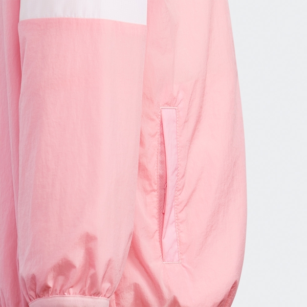 Adidas LK BRAND WV JK 童裝 外套 連帽 風衣 網布 口袋 粉白【運動世界】GP0373 product thumbnail 4