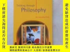 二手書博民逛書店Thinking罕見Through Philosophy: An