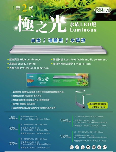 {台中水族} 極之光 寬版- LED 燈具-水草燈 150cm -160w 特價 product thumbnail 4