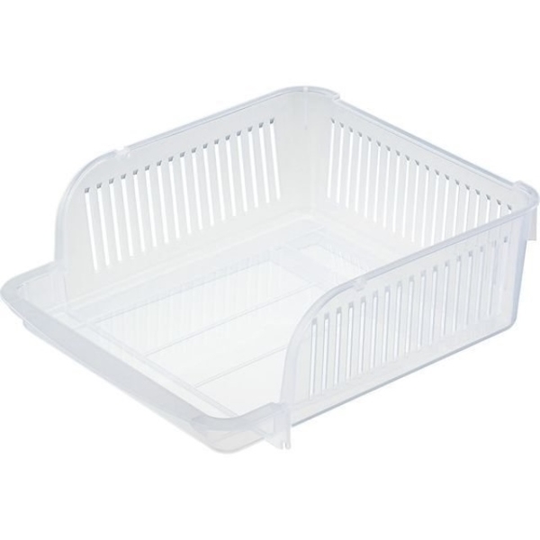 小禮堂 Inomata 日本製 冰箱分格收納盒 XL (白色款) 4905596-036203