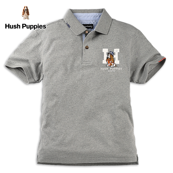 Hush Puppies POLO衫 男裝花襯衫狗印花短袖POLO衫