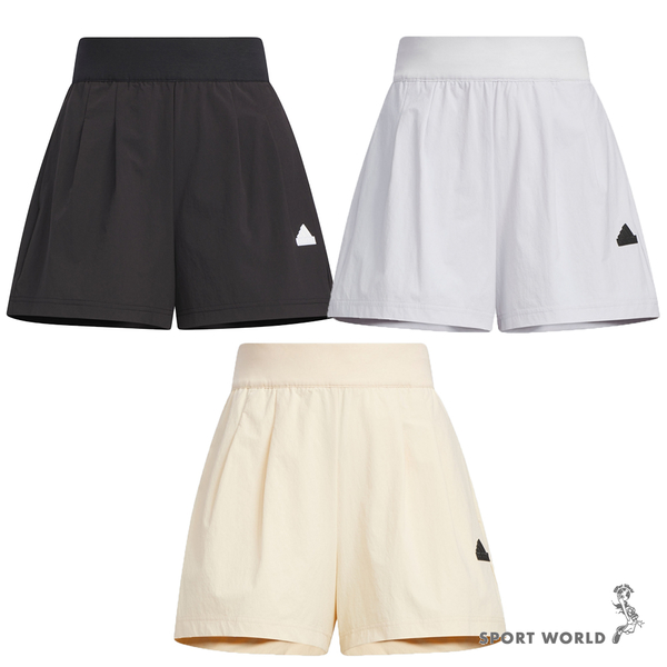 Adidas 短褲 女裝 尼龍 寬鬆 黑/白/米黃【運動世界】IM8827/IM8828/IM8829