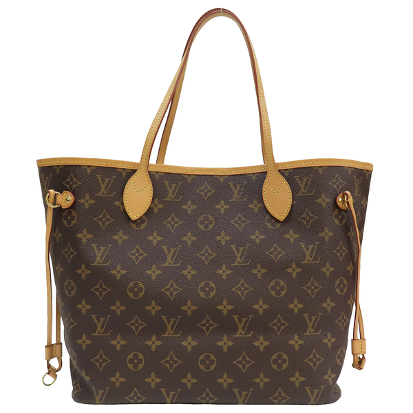 【二手名牌BRAND OFF】LOUIS VUITTON LV 路易威登 棕色 原花帆布 Neverfull MM 托特包 M46987