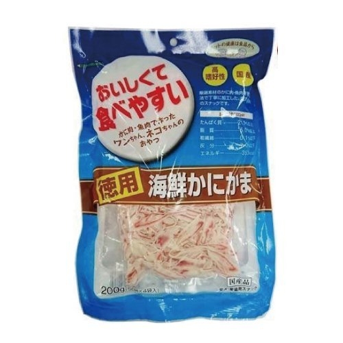 『寵喵樂旗艦店』日本藍《海鮮蟹肉絲》200g /包 嚴選素材使用蟹肉，魚肉獨家配方製作，新鮮直送 product thumbnail 2