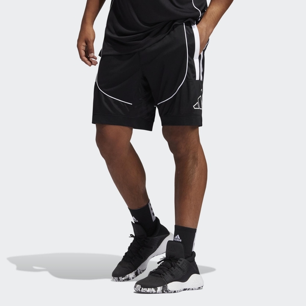Adidas 男裝 短褲 籃球褲 吸濕 排汗 寬鬆 口袋 黑【運動世界】GL0476 product thumbnail 2