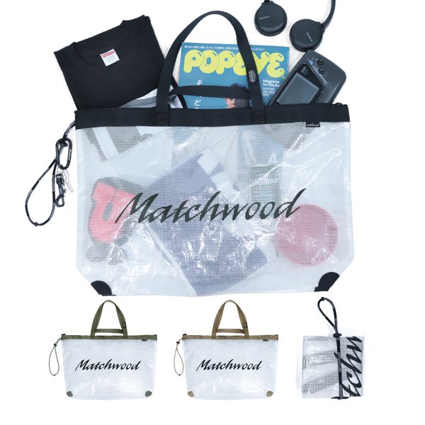 Matchwood Mesh Tote Bag 可摺疊收納 兩用手提肩背大容量防水托特包-3色