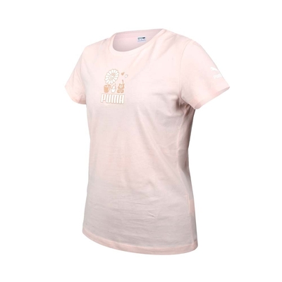PUMA Summer Streetwear 女款粉色休閒短袖上衣 53255227 product thumbnail 2