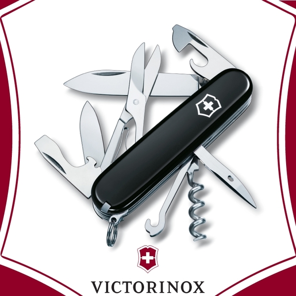 【VICTORINOX 維氏 瑞士 Climber 9.1cm 瑞士刀《黑》】1.3703/工具鉗/摺疊刀/登山/露營