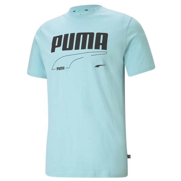 Puma Rebel 男 水藍色 短袖 上衣 基本系列 棉質 短T 圓領衫 短袖T恤 58573849 product thumbnail 5