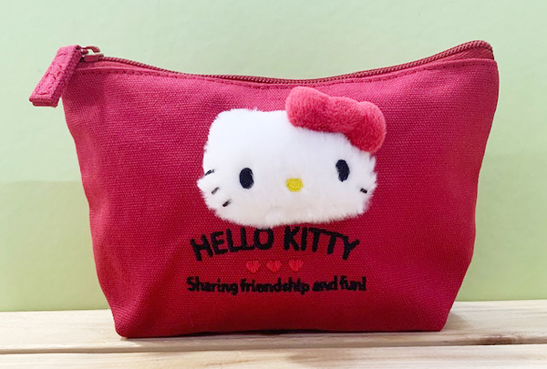 【震撼精品百貨】Hello Kitty 凱蒂貓~Hello Kitty日本SANRIO三麗鷗KITTY化妝包/筆袋-小熊紅*97559