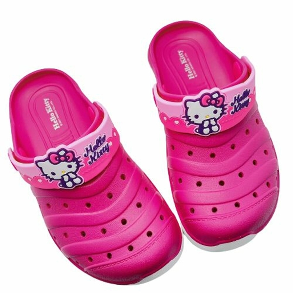 【菲斯質感生活購物】台灣製Hello Kitty涼鞋-桃紅 兒童涼鞋 涼鞋 女童鞋 室內鞋 沙灘鞋 拖鞋 洞洞鞋