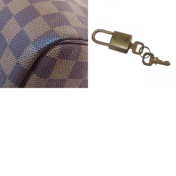 【二手名牌BRAND OFF】LOUIS VUITTON LV 路易威登 棕色 棋盤格 PVC塗層帆布 Speedy 30 手提包 N41531 product thumbnail 10