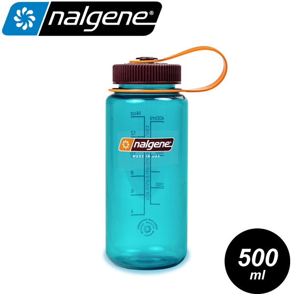 【Nalgene 美國 寬嘴水壺 0.5L《青綠》】2020-1716/運動水壺/休閒水壼/隨身水壺/環保水壺/水瓶